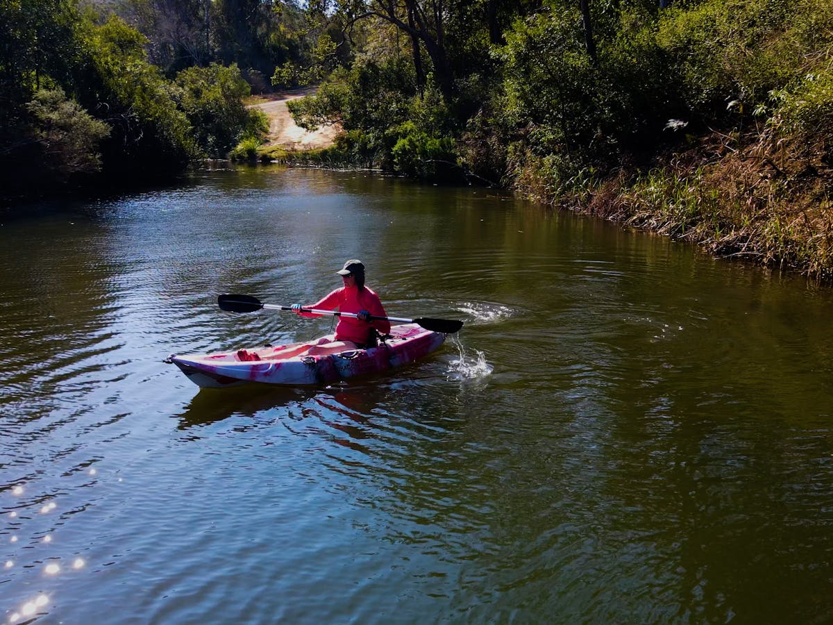 Kathy on the creek