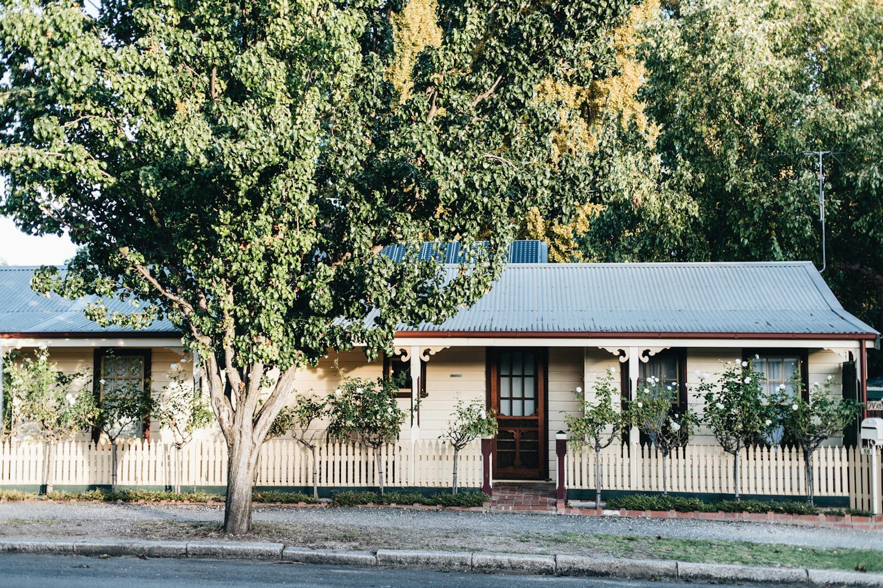 Front view of cottage