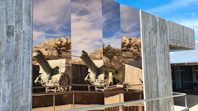 Rocky Hill new museum Howitzer reflection