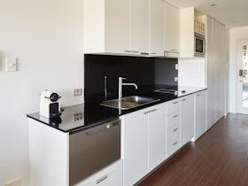 One-bedroom apartment kitchen