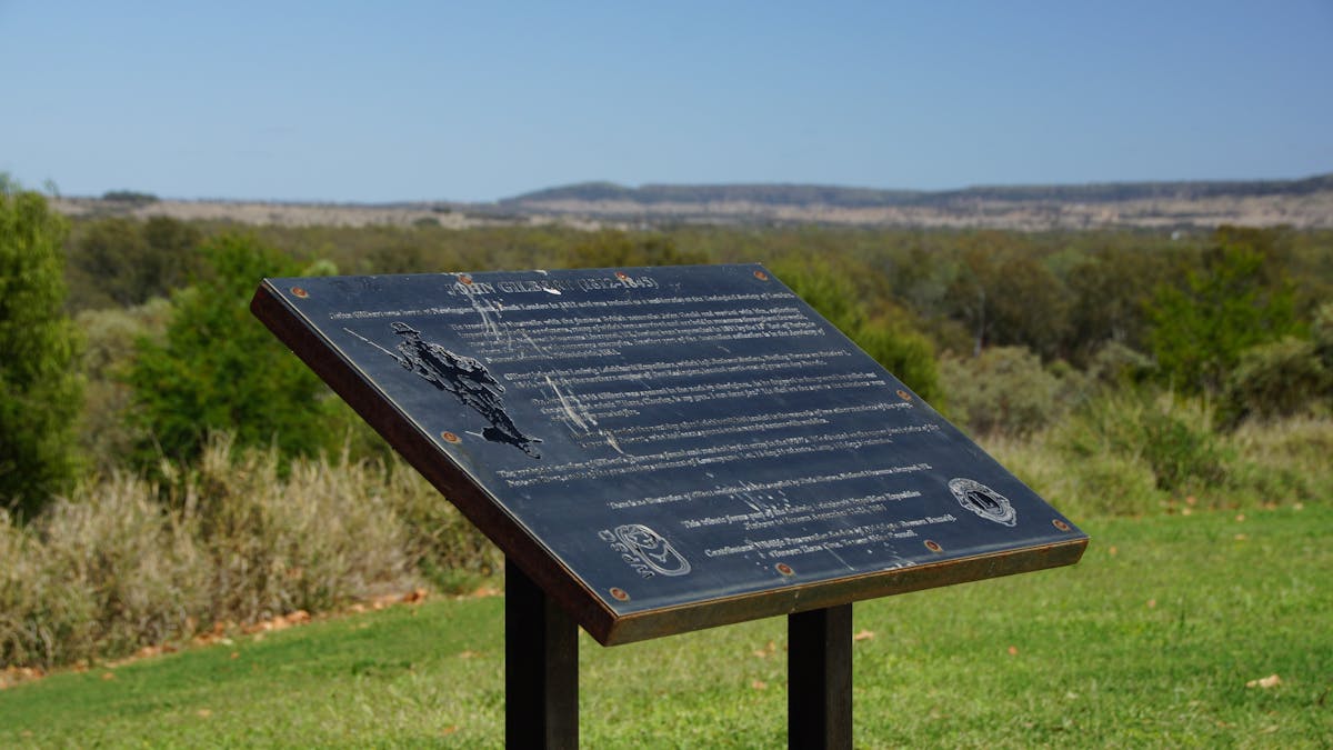 Gilberts Lookout, John Gilbert Plaque