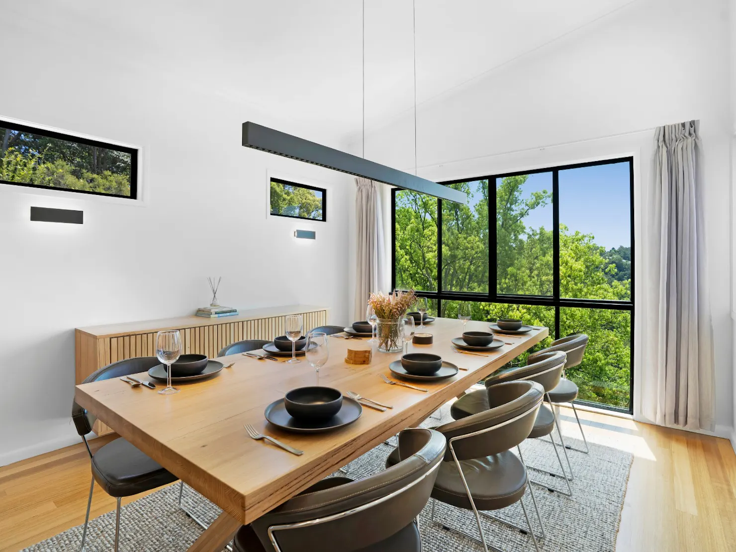 Dining area with sweeping views of the Sunshine Coast Hinterland