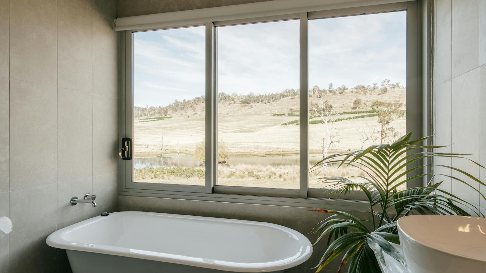 Aged old bath with a view