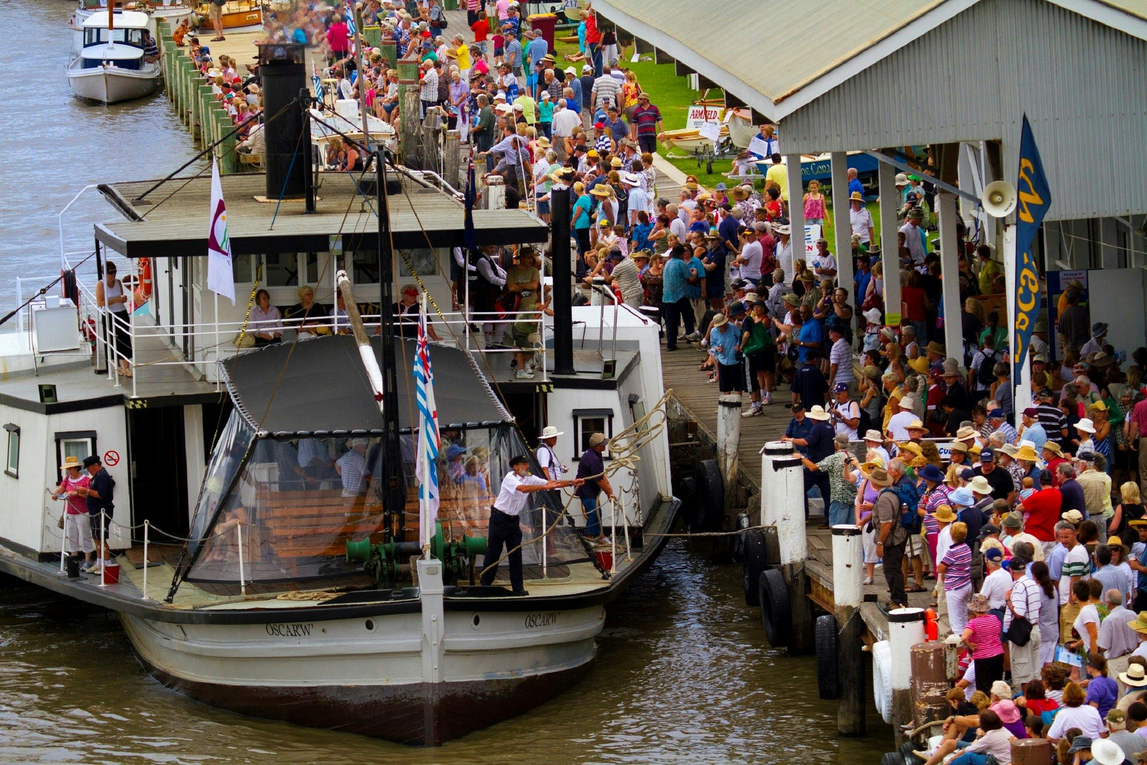 Festival flagship PS Oscar W at Goolwa Wharf