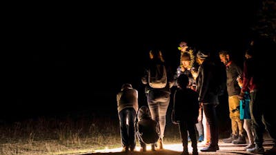 Group of people at night