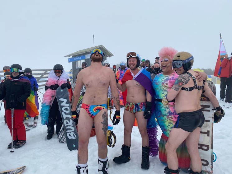 Rainbow Run participants at Gay Ski Week Australia