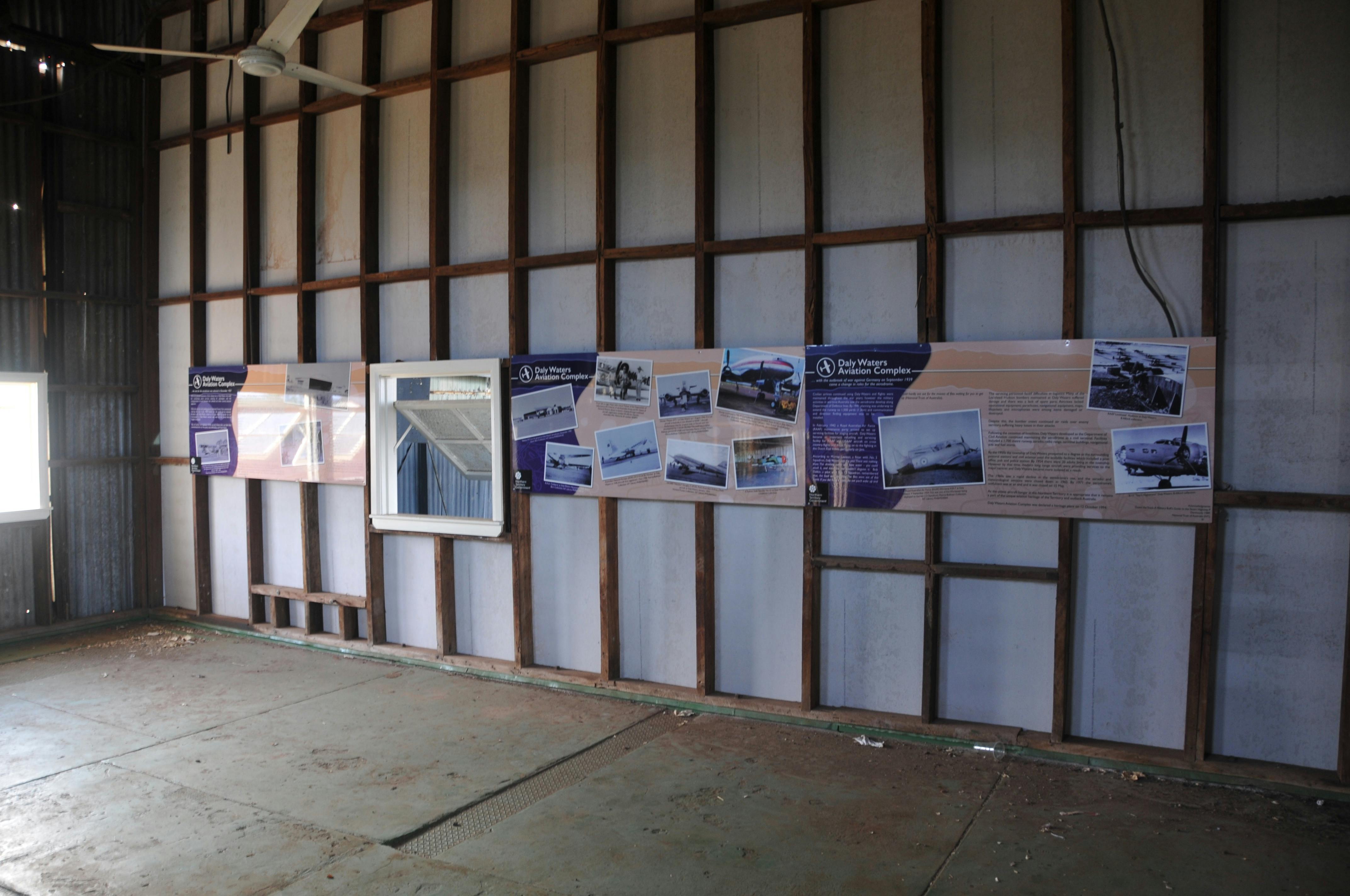 Interpretive signage within Hangar.