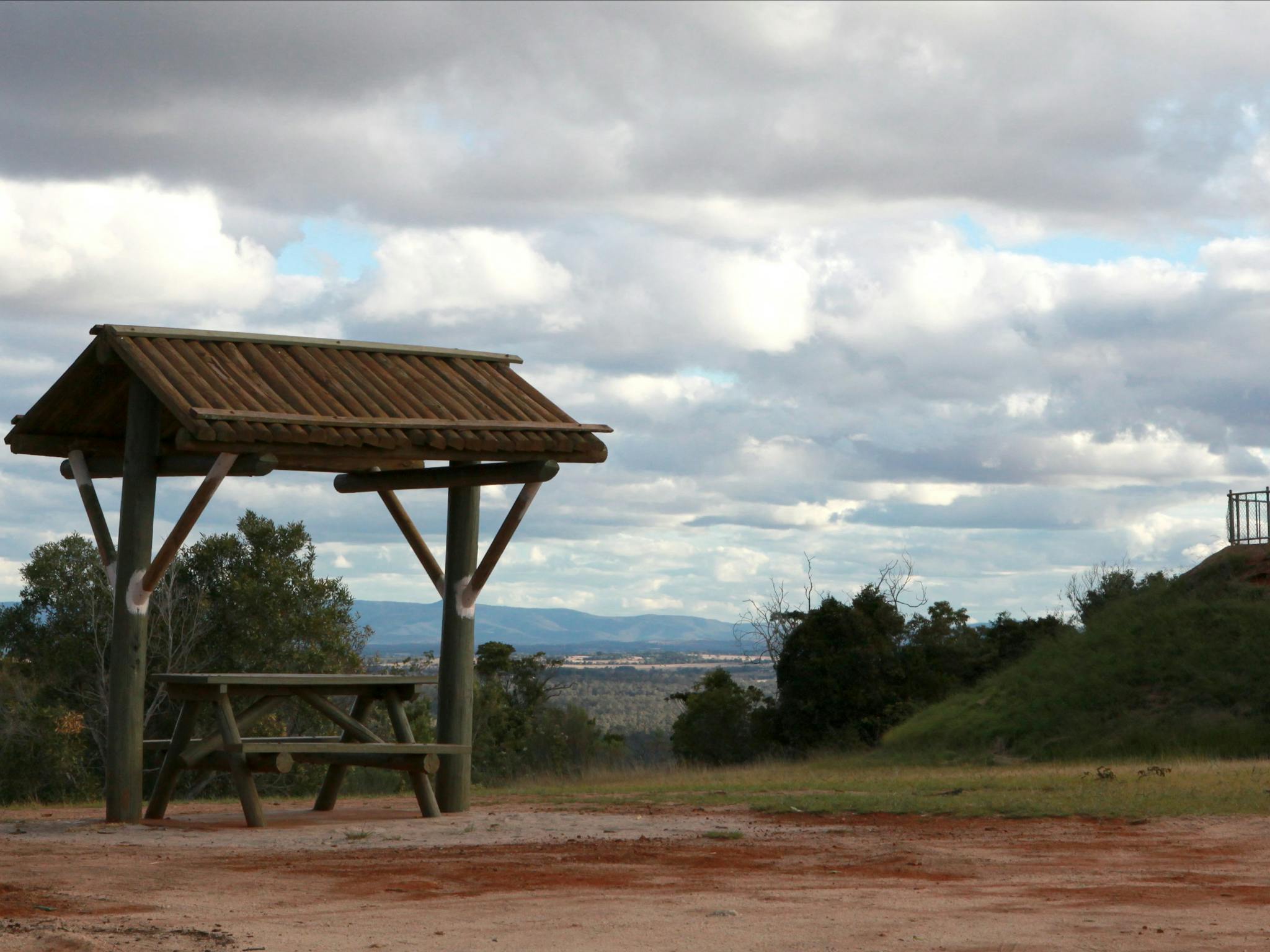 Picnic area atop of Mount Wooroolin
