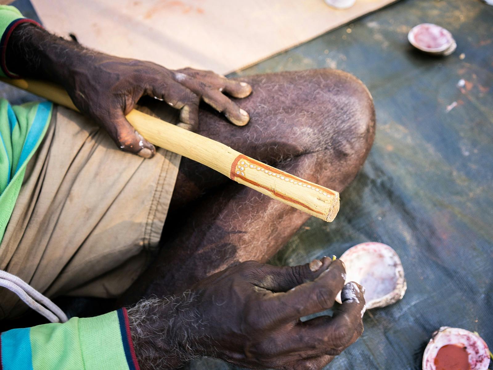 Teddy painting spear