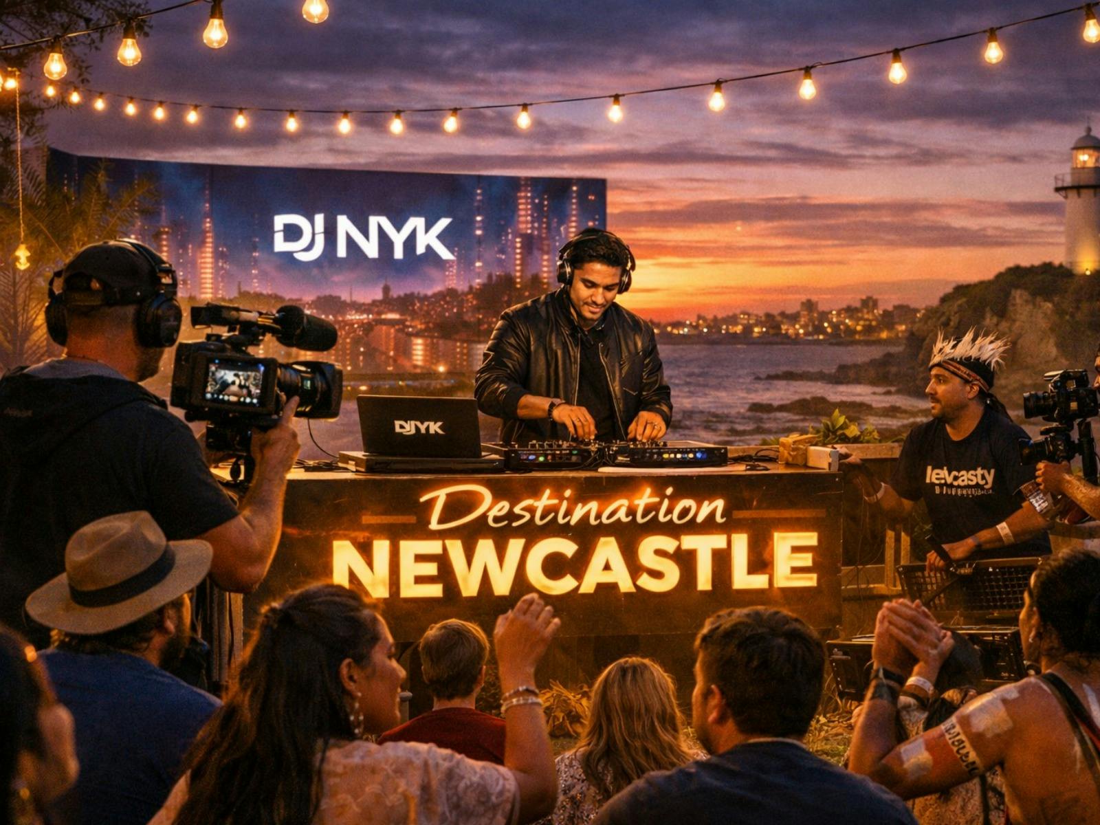DJ NYK from India performing DJ sets, all captured for promoting New Castle as an ideal destination