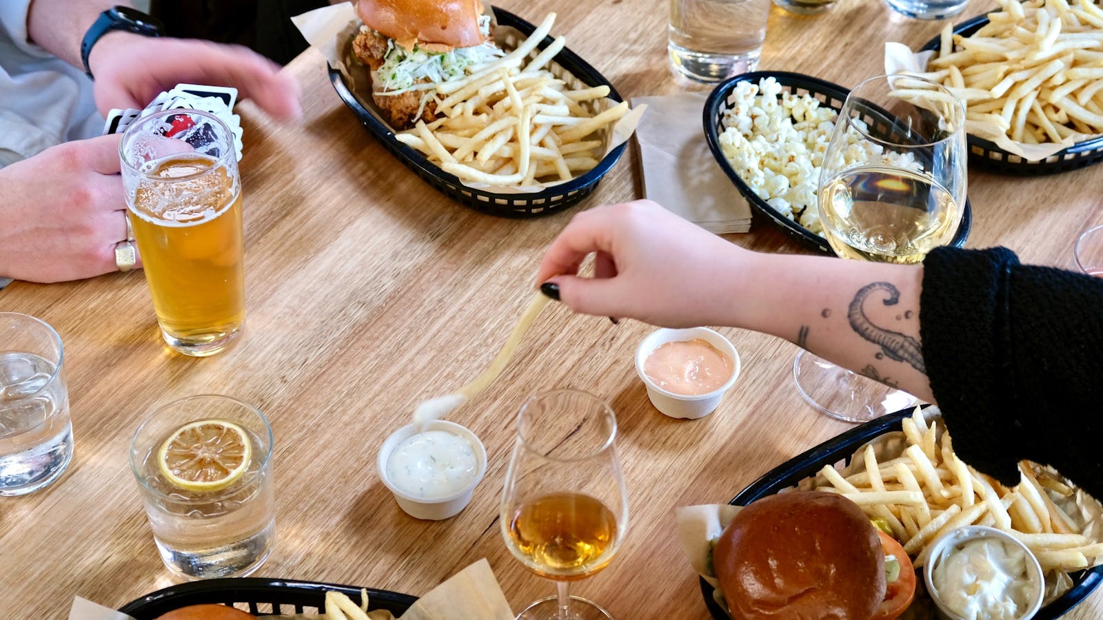 Bring the party and enjoy a session of boilermakers, burgers and a card game or two.