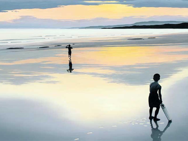 A Fresh Pitch. Oil painting by Richard Stanley