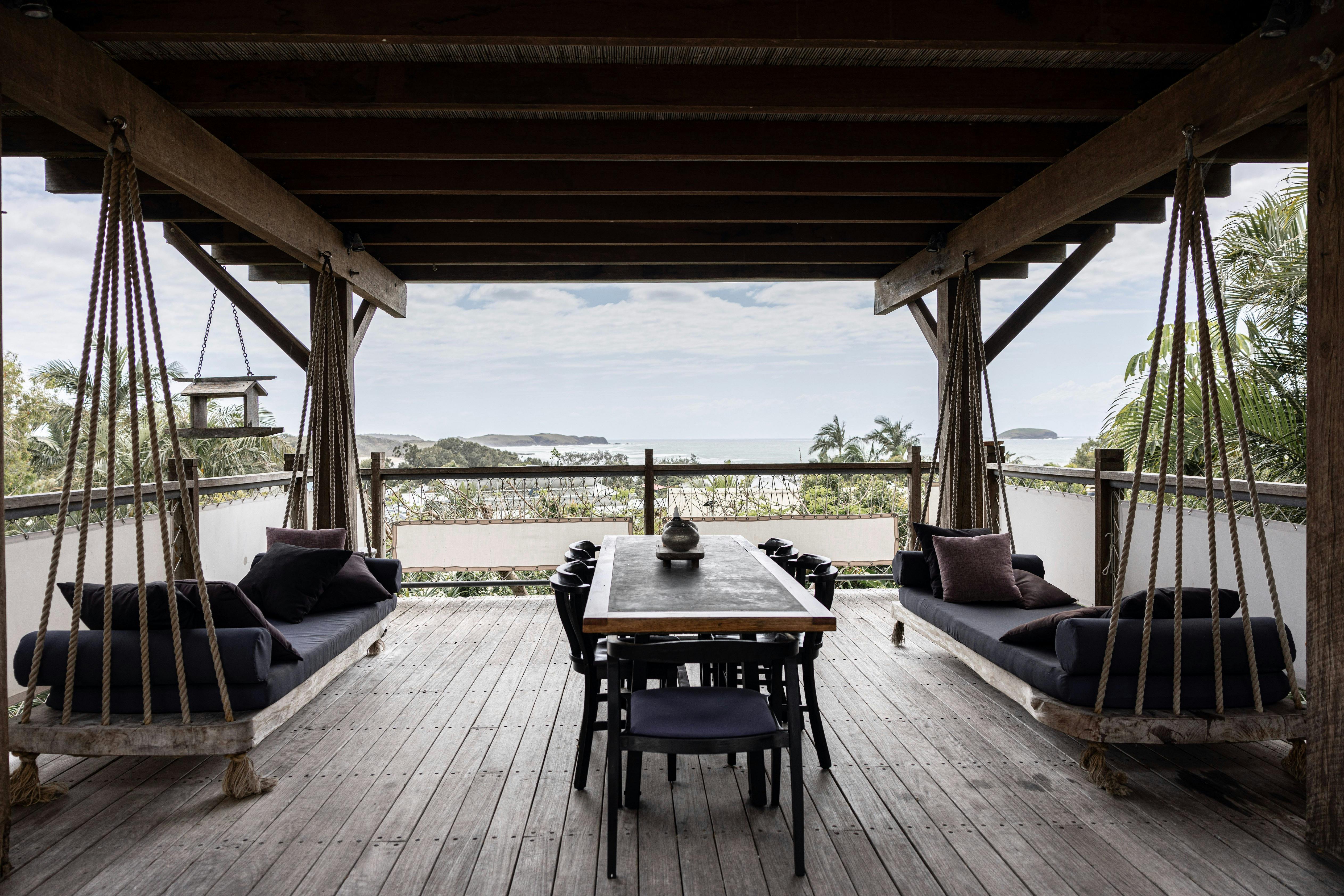 Expansive North facing covered deck