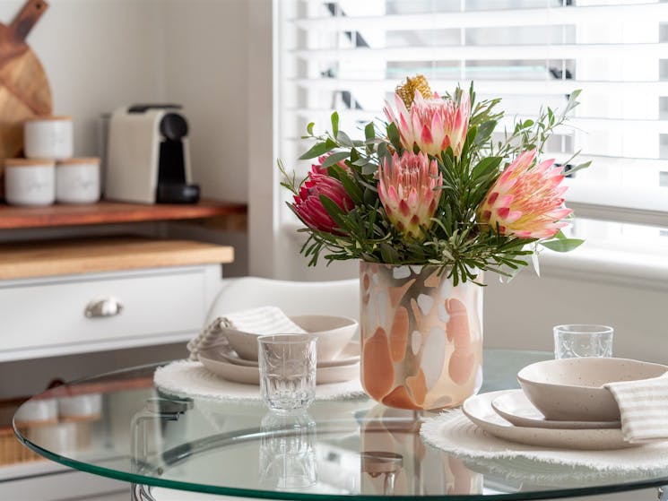 Breakfast Table with flowers