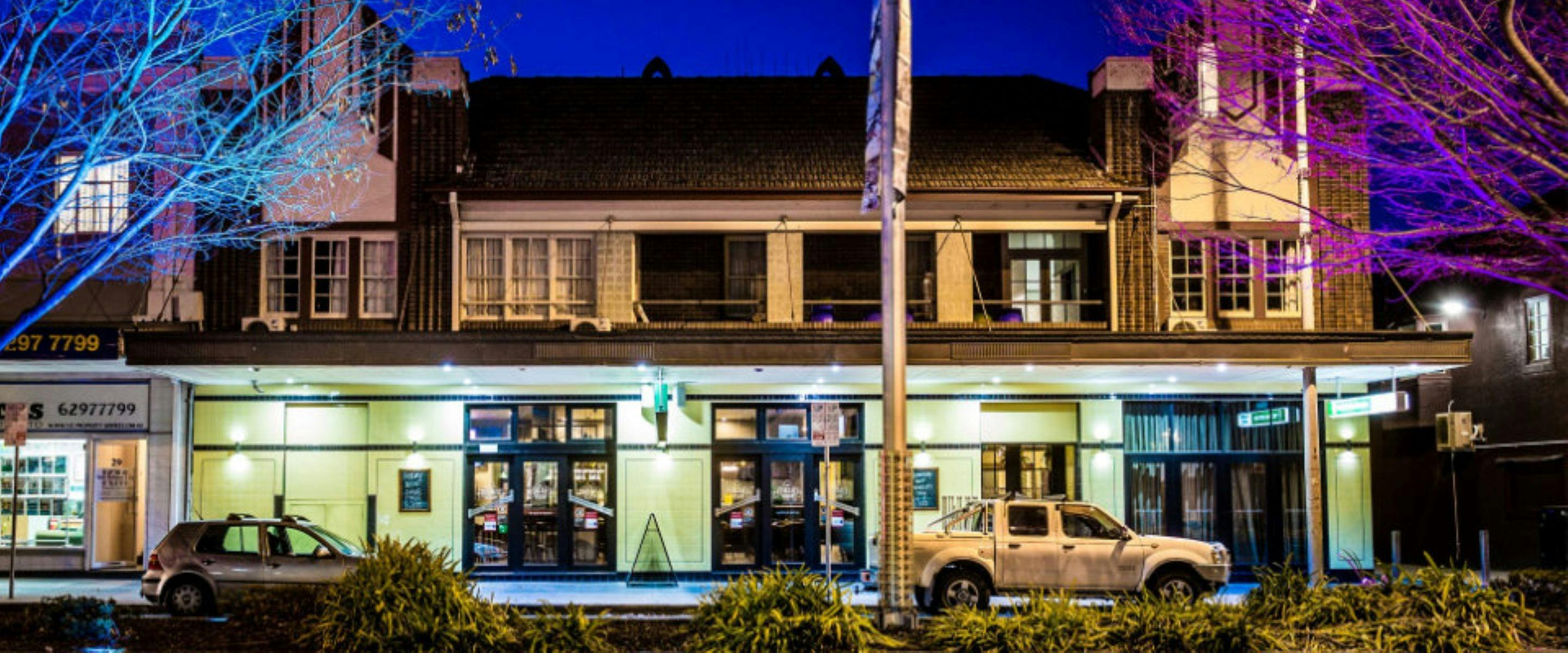 front of hotel