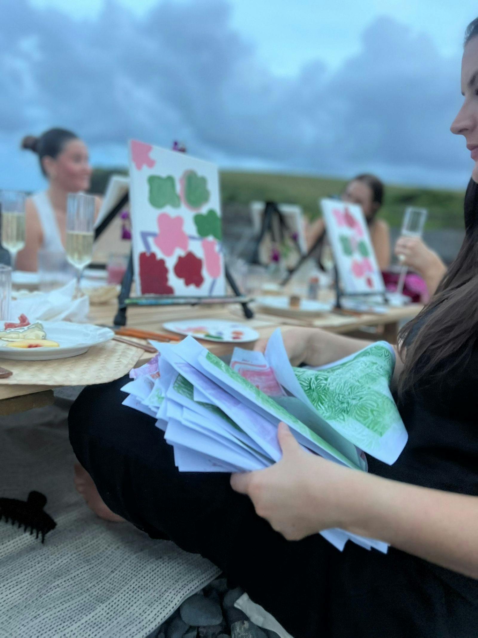 Art Events, Art Picnic, Creative Picnic, Hens, Girls Weekend, Canvas, Paint and Sip