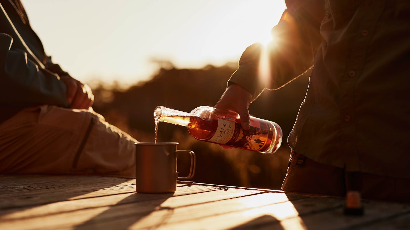 Sundowner after a stunning day of walking with Miena Village Guiding