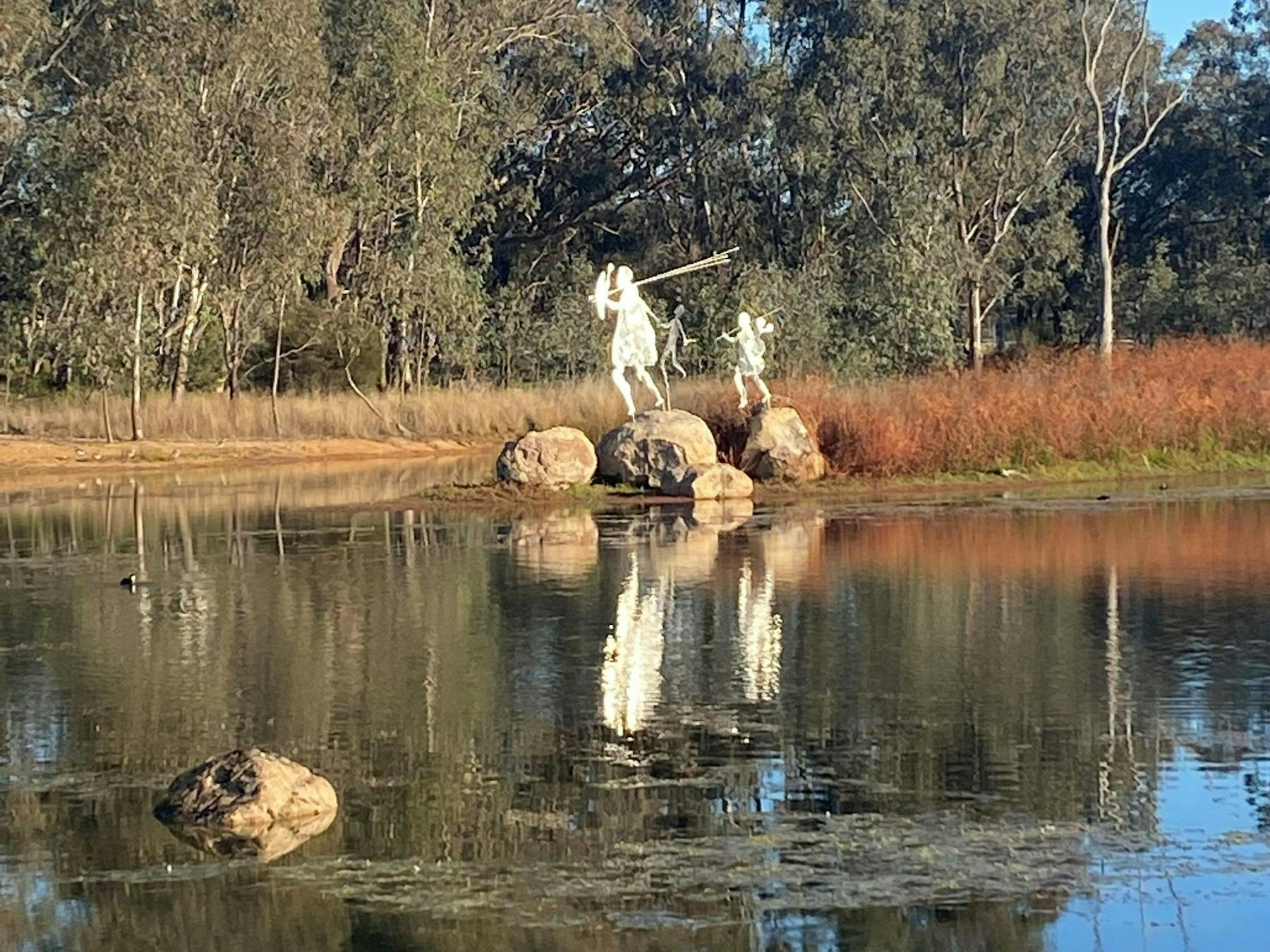 Tommy was an aboriginal artist in the 1800's, this is a replica of one of his first paintings