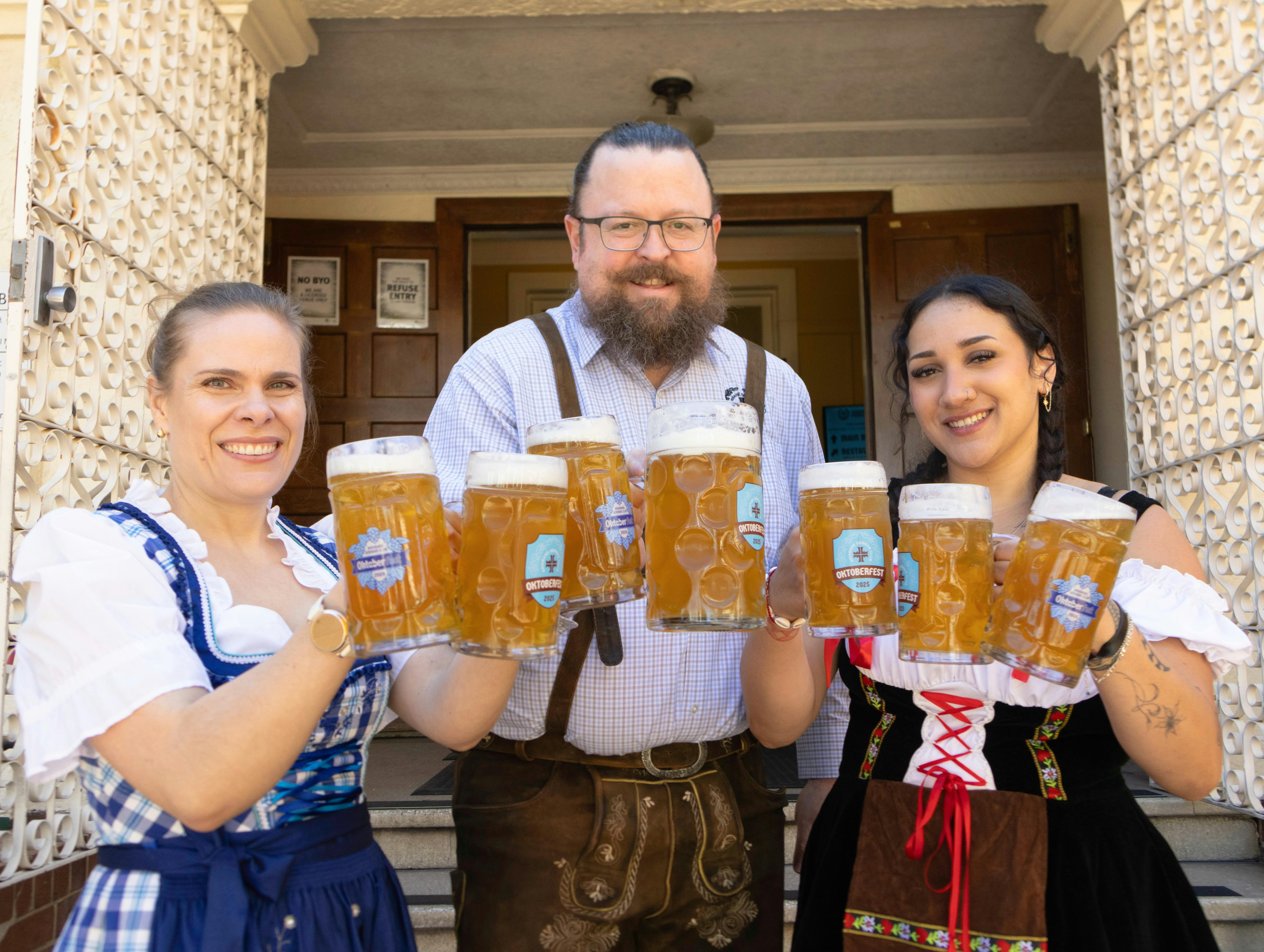 Full steins at Oktoberfest