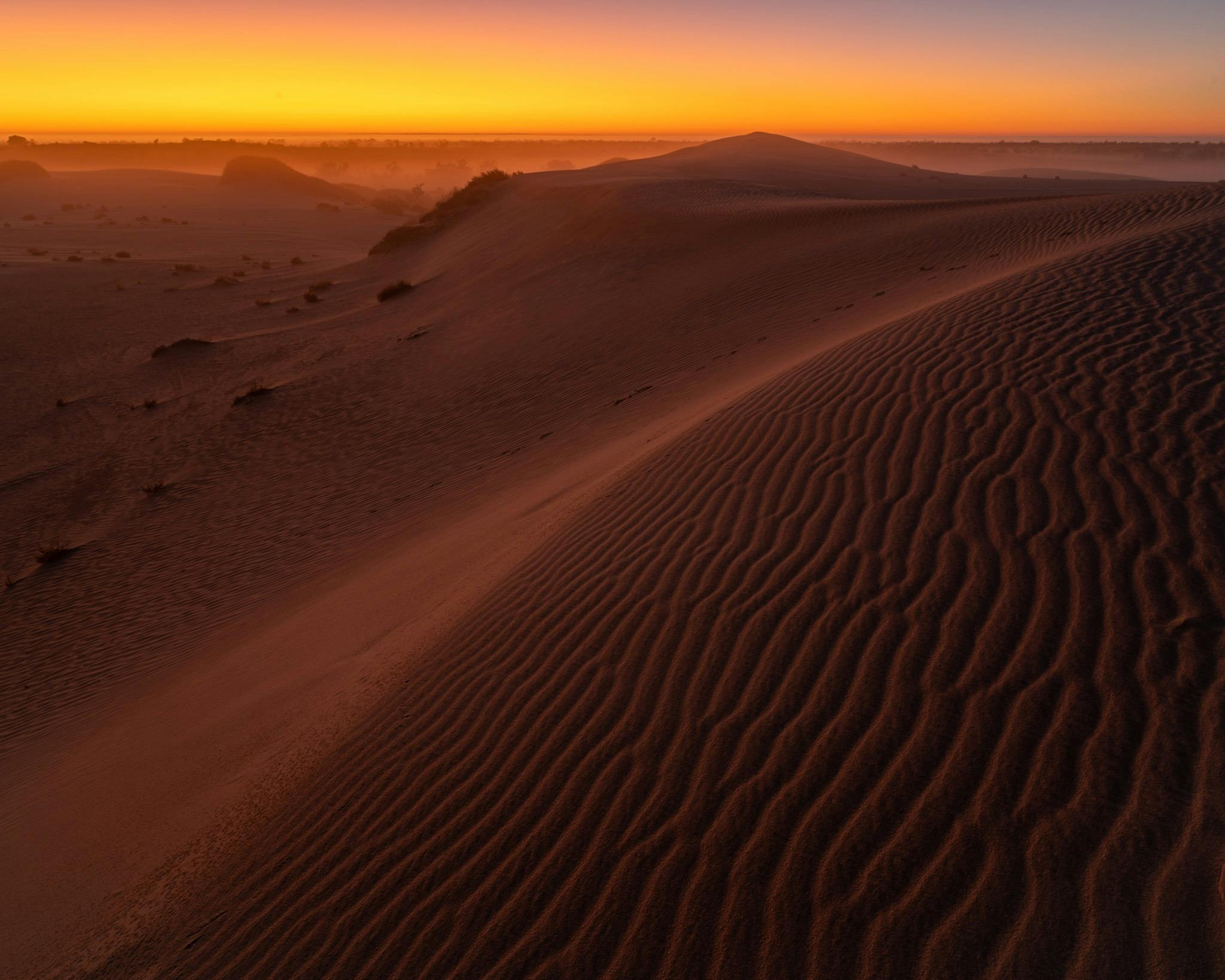 Sunrise over the dunes at Mungo National Park is a very special experience.