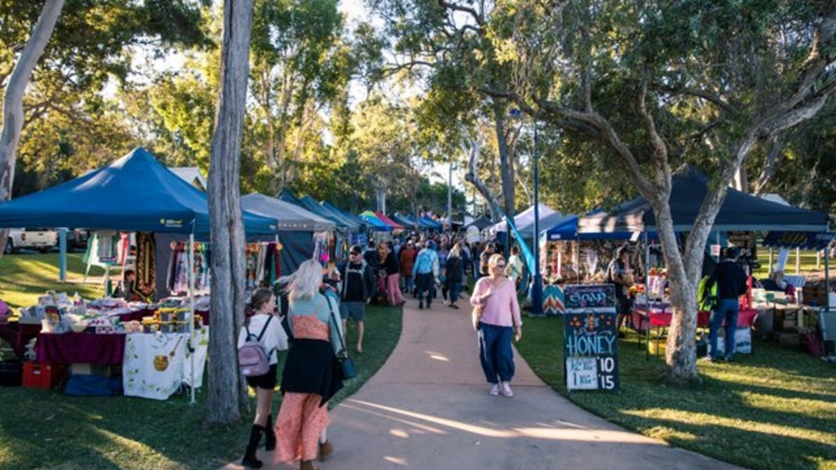 Photo of people enjoying the BAM Markets