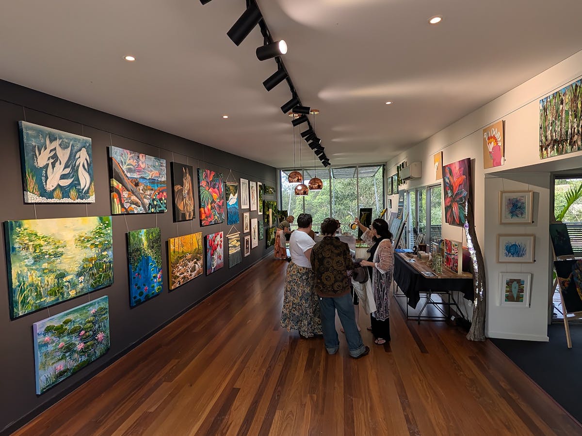 People visiting an Art Gallery