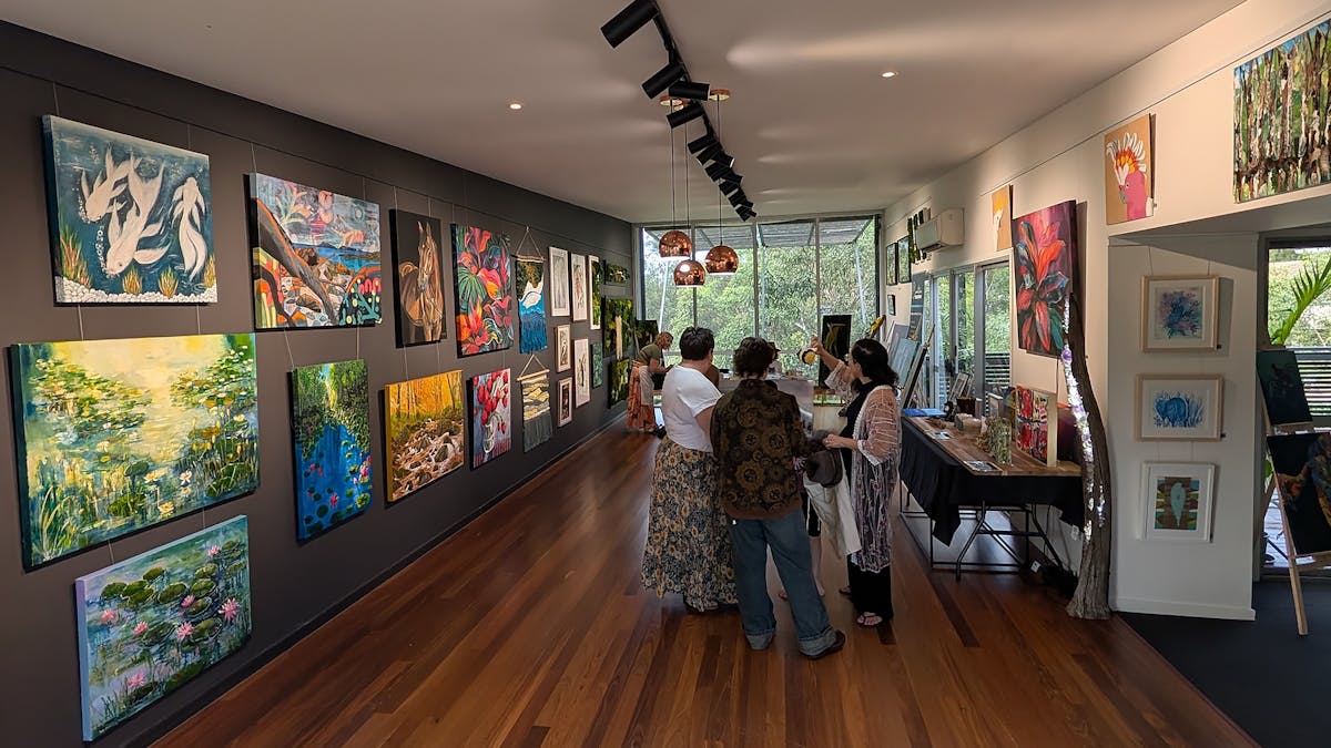 People visiting an Art Gallery
