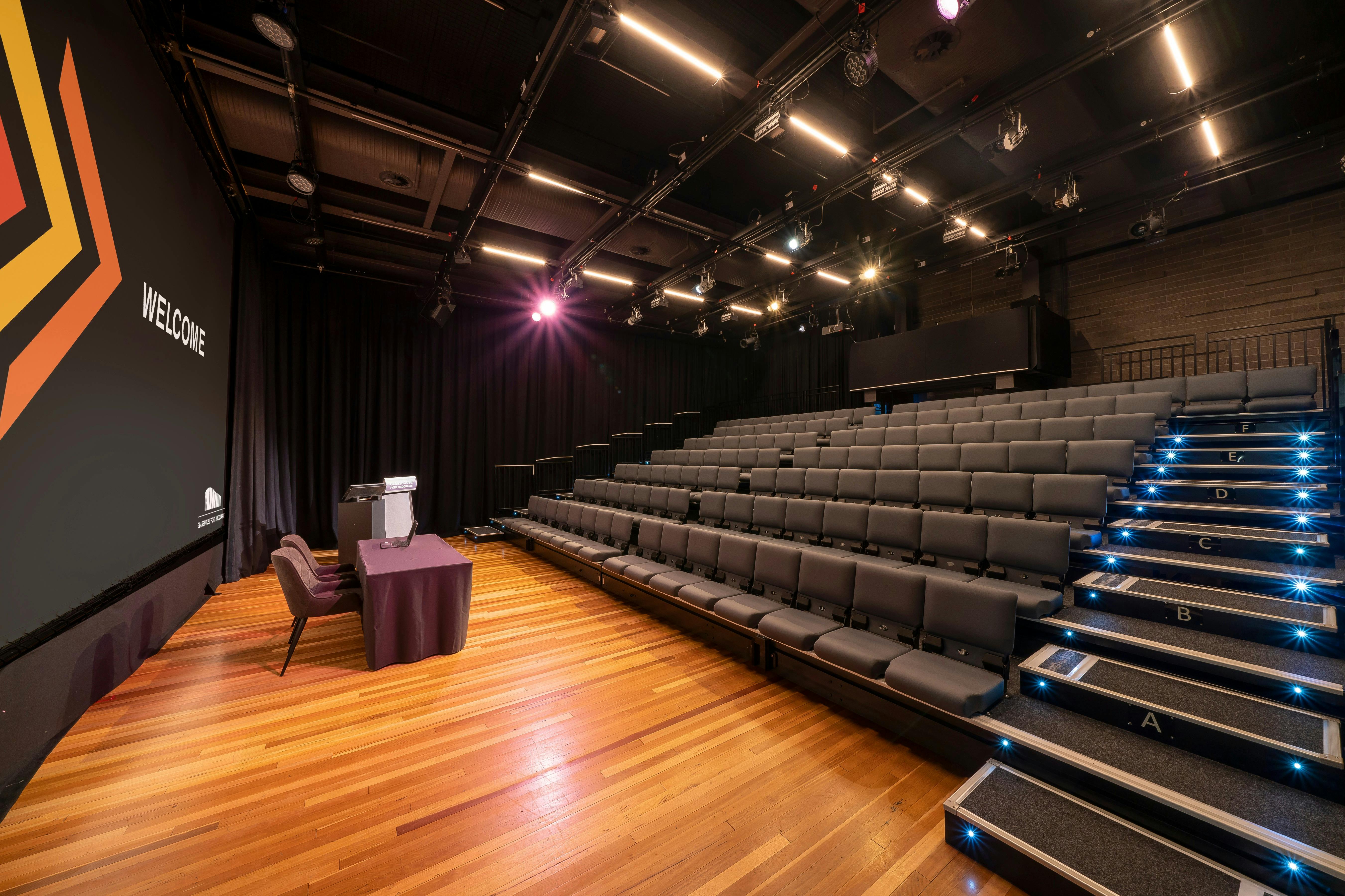 Studio space with removable seating