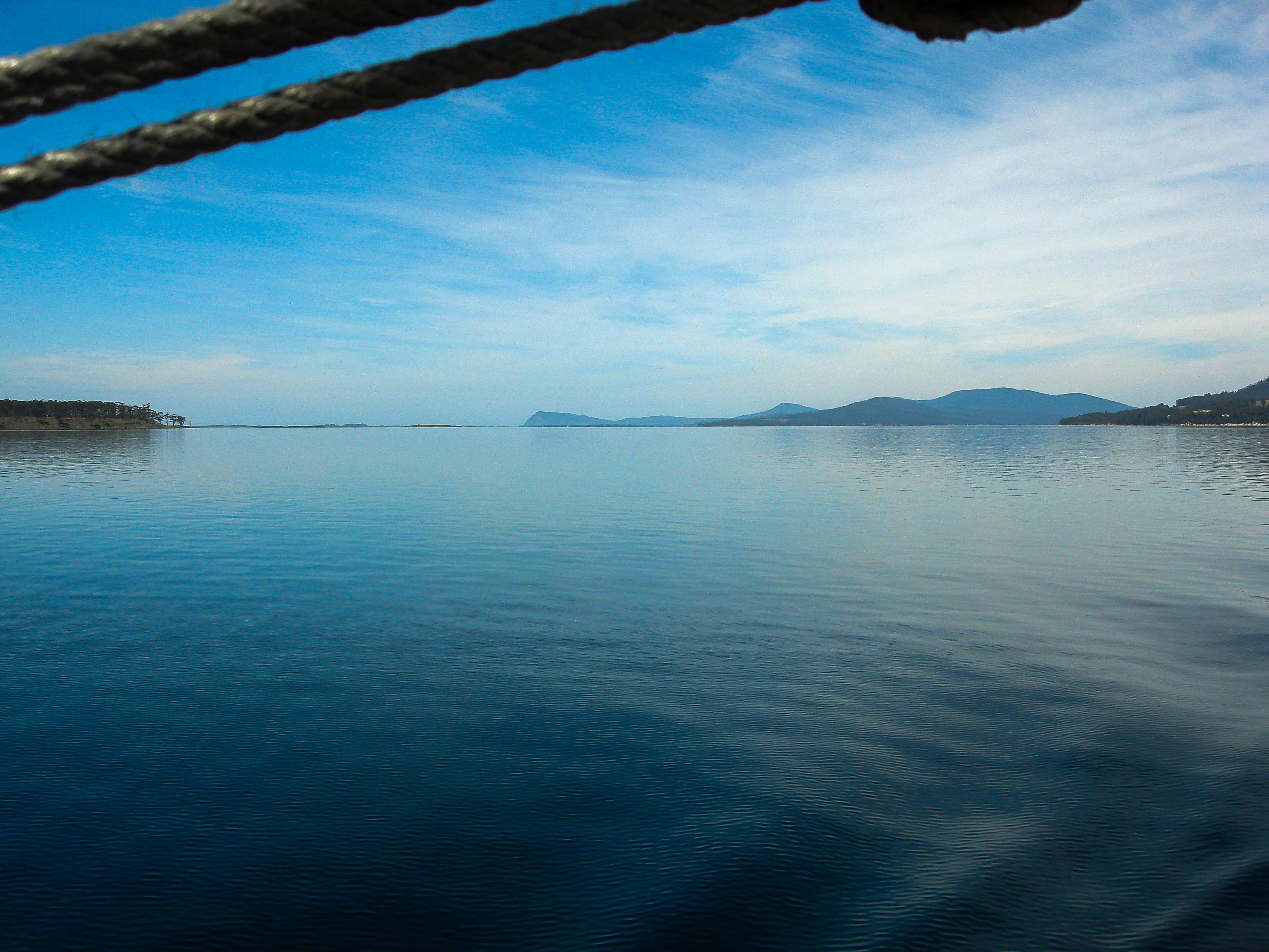 Calm perfect waters on a sunny morning on the d'entrcasteaux Channel