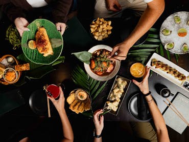 A selection of Japanese-Peruvian dishes