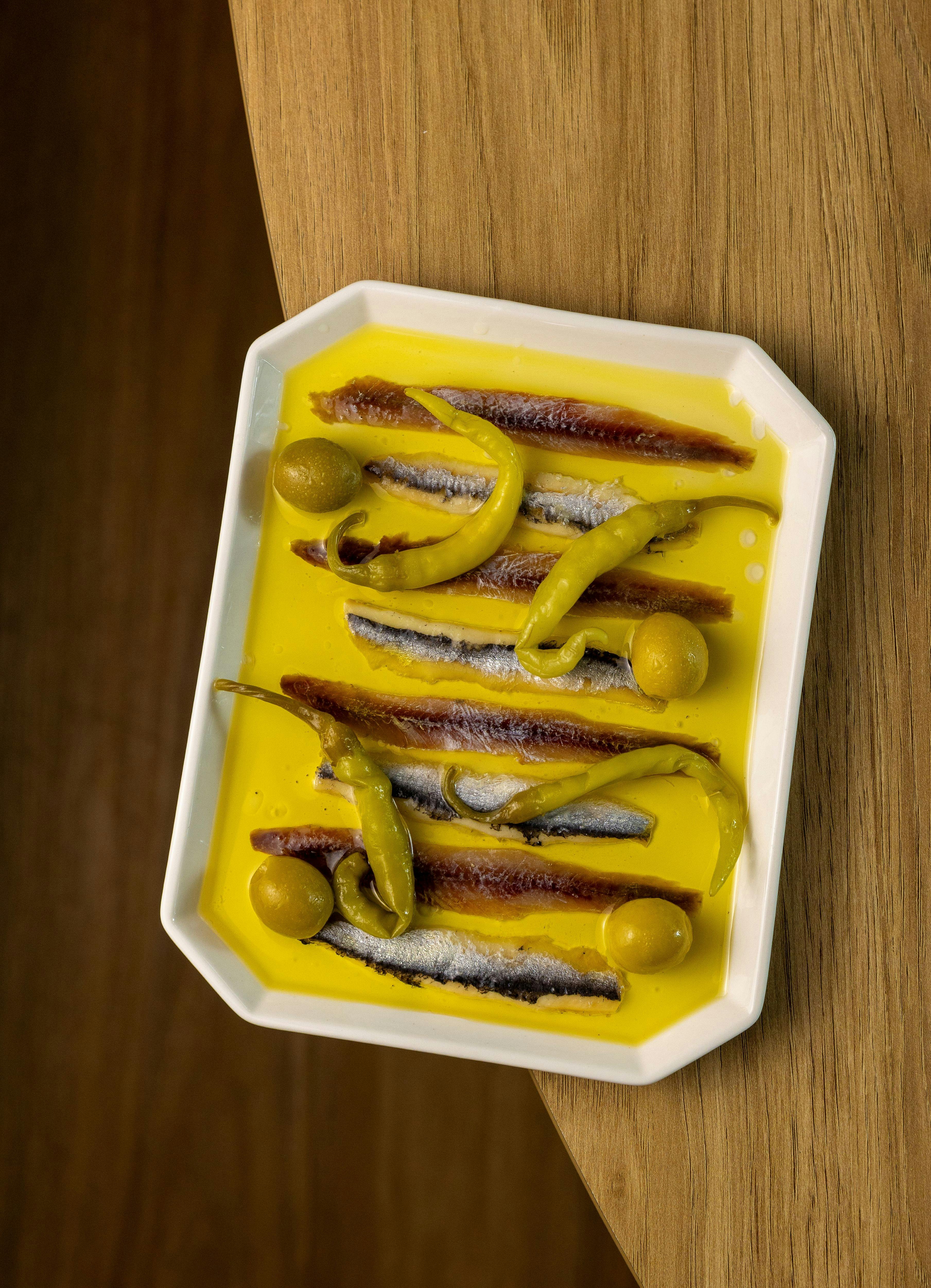 Spanish matriomonio of Anchovies at Paripe Spanish Tapas Bar in Surry Hills