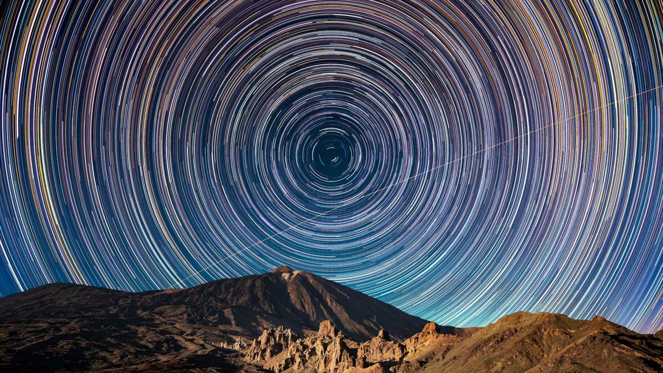 Star Trails llano De Ucanca Teide Tenerife. Image: Benedikt Markus