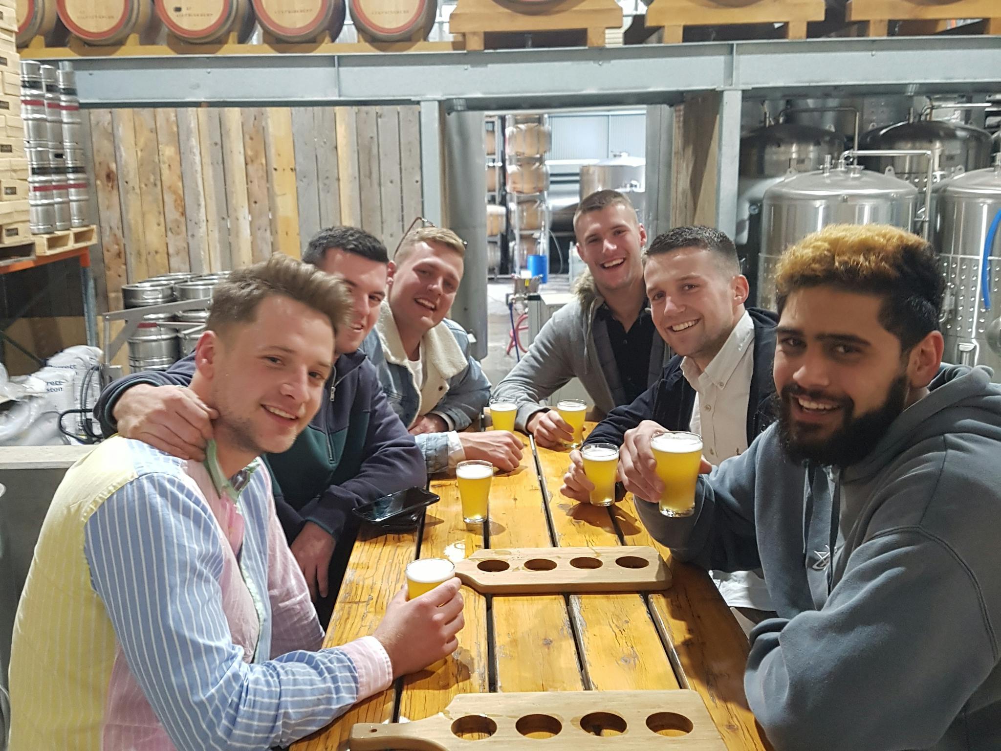 Tasting local craft beers on the Hop hunter Brewery tour