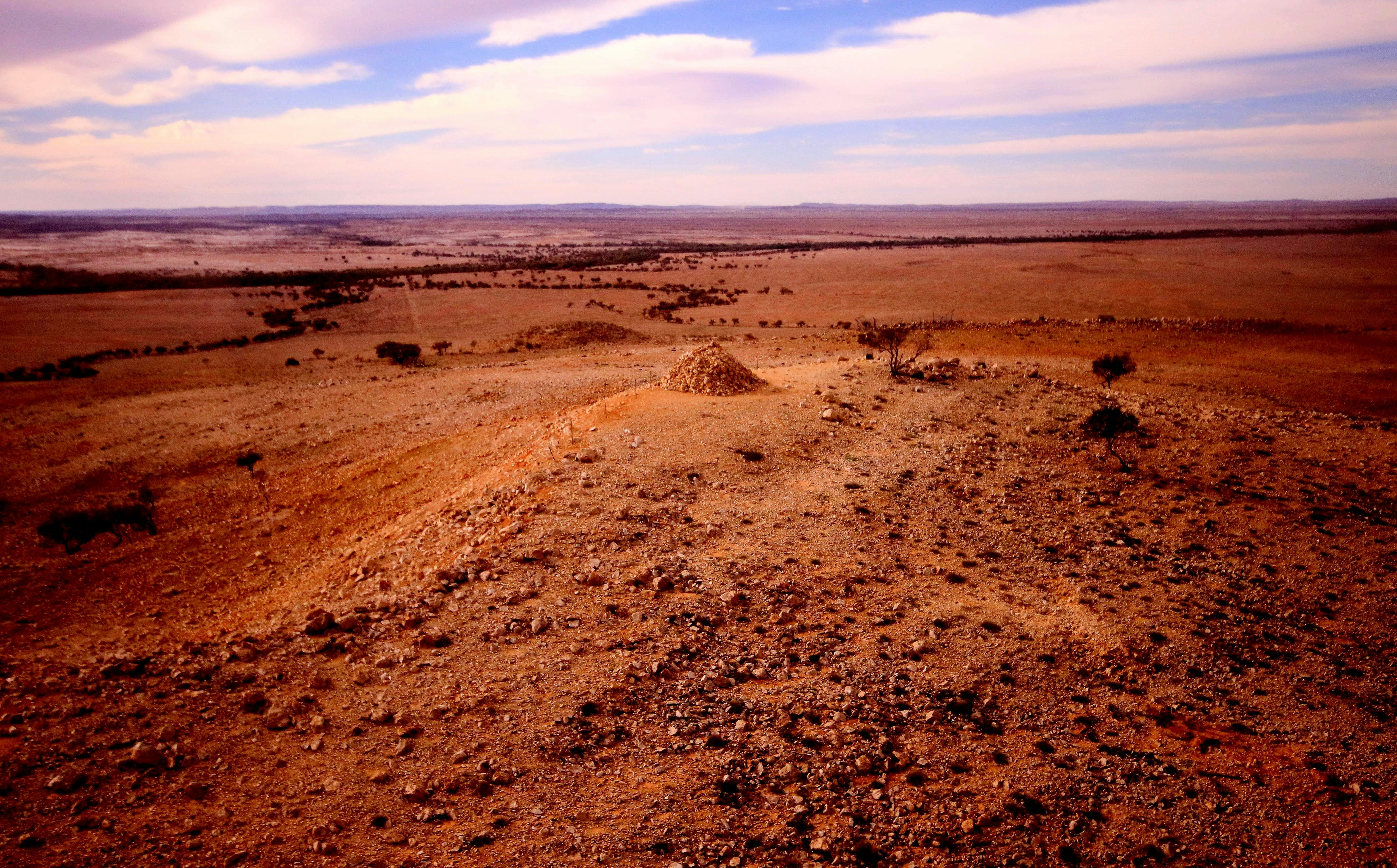 aerial view Sturts Cairn