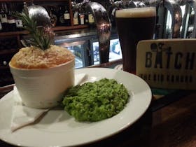 Lamb and Rosemary pie with Batch Brewing "Big Kahuna" Brown Ale