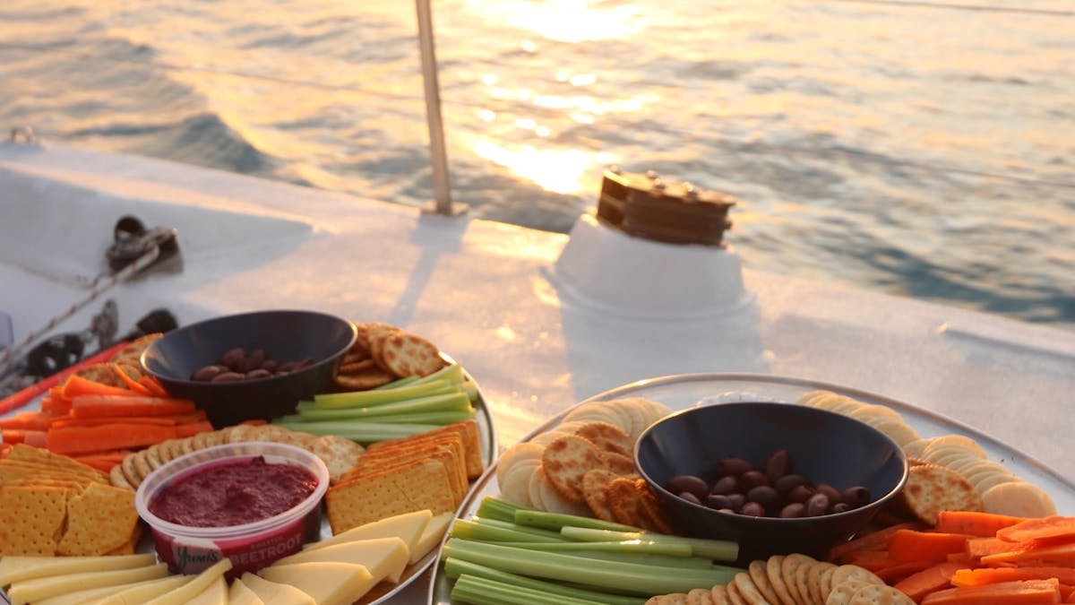 Sunset platter on deck