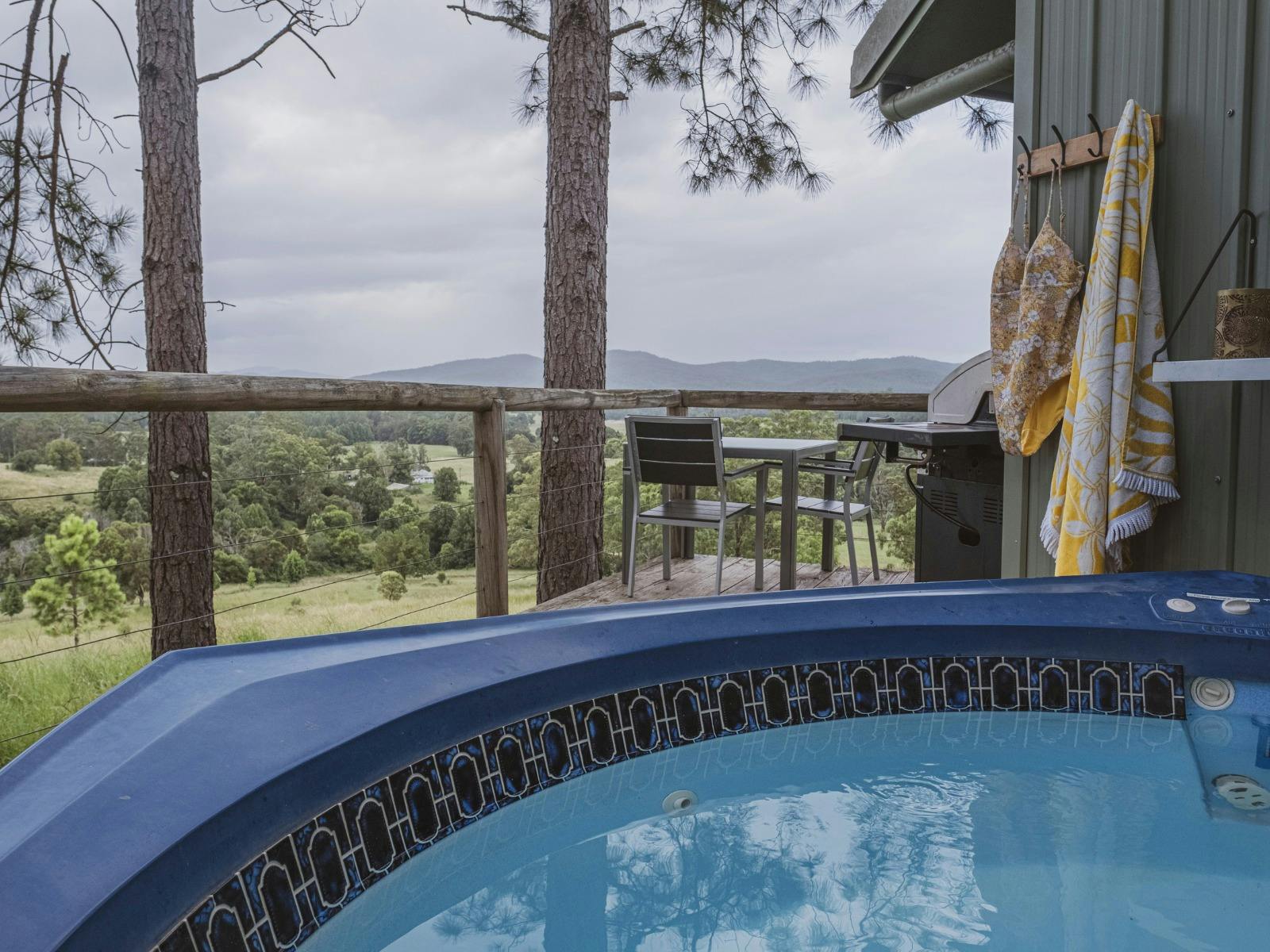 Relax in the outdoor spa