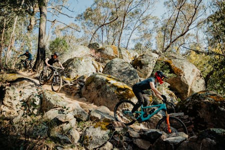 Riding the granite at Mt Tumbarumba