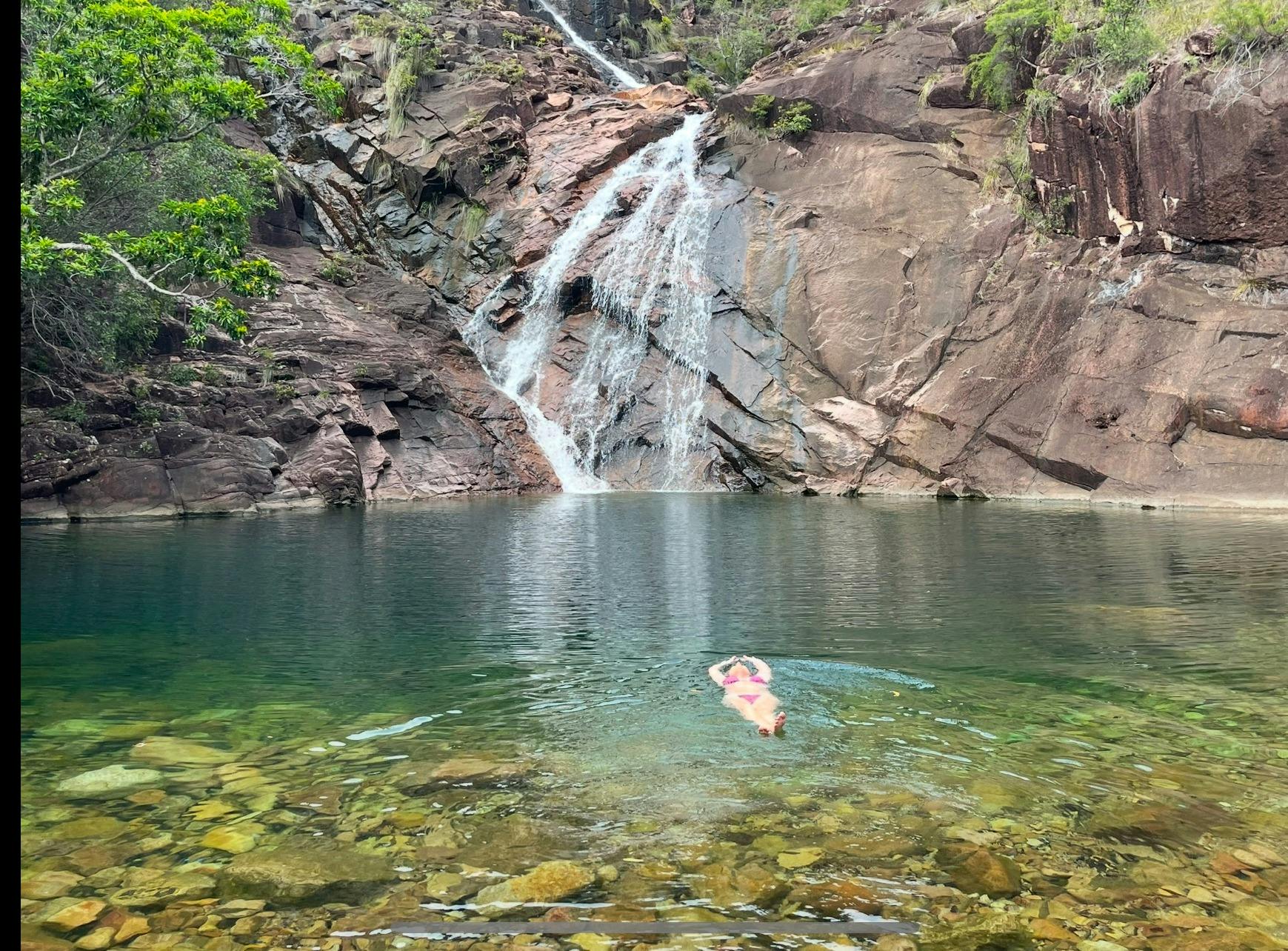 Arguably the most spectacular  waterfall in Queensland especially on a Island , a great place to coo