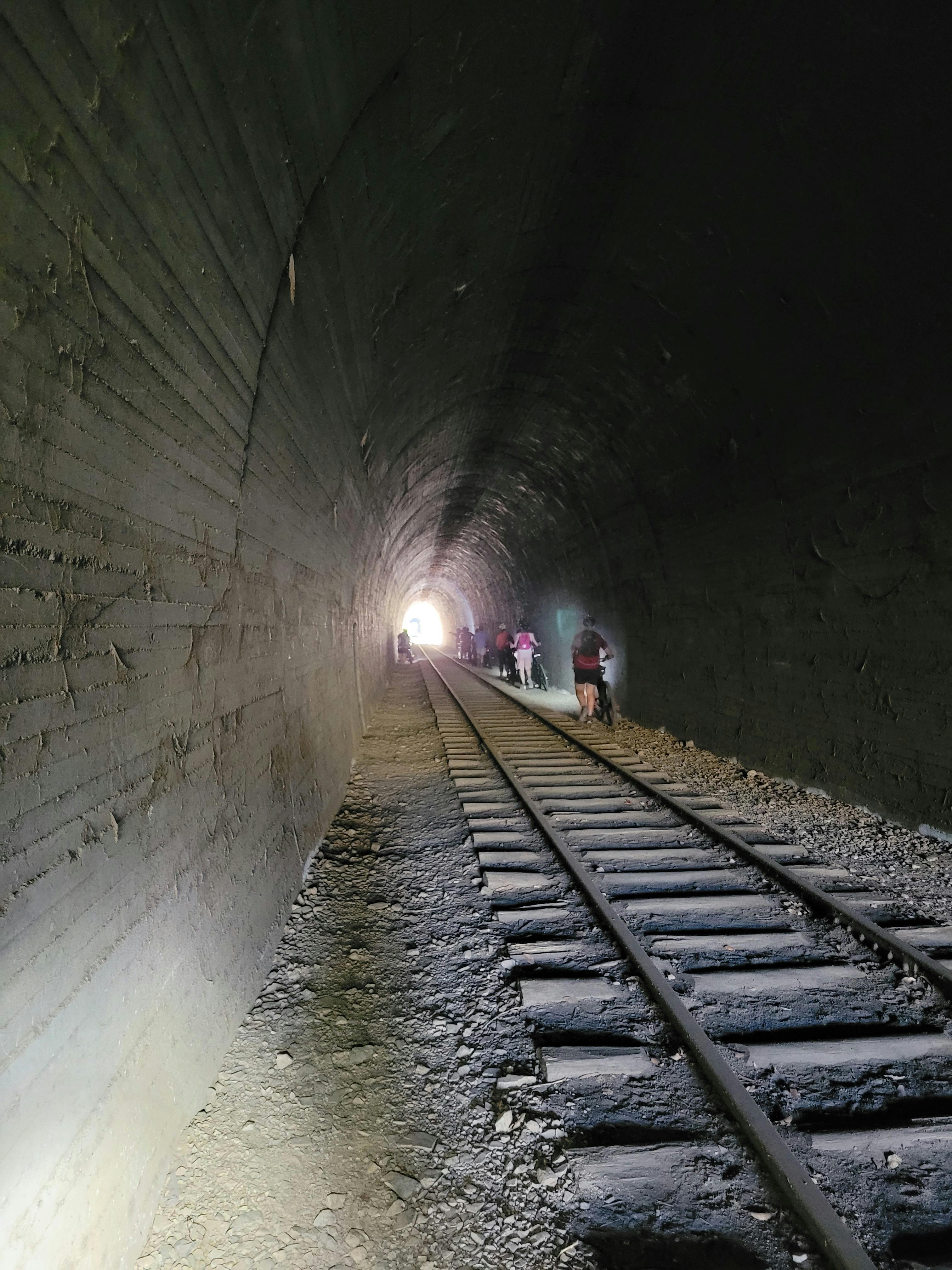 Rail Line and hogback sleepers in Tunnel 6