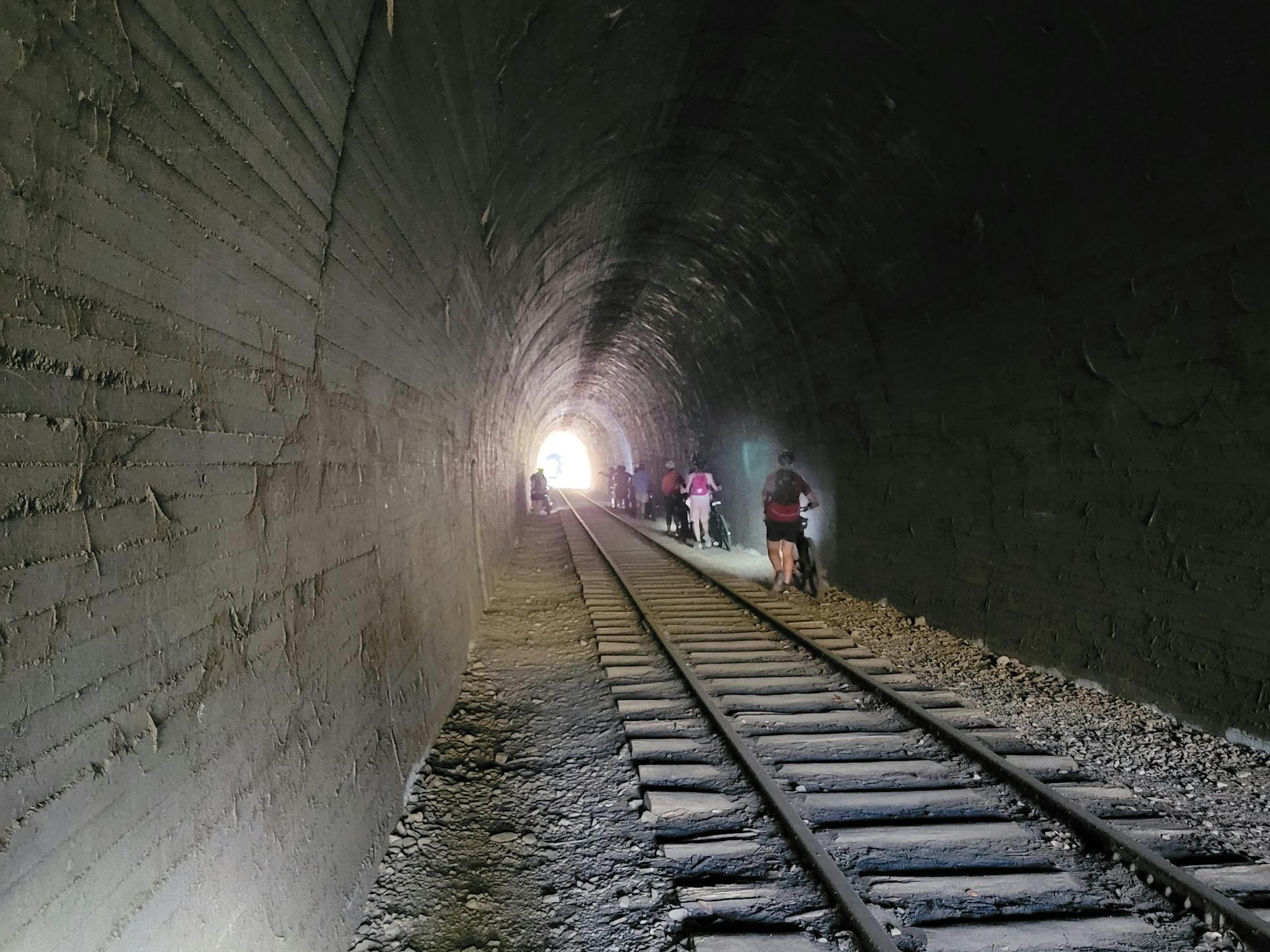 Rail Line and hogback sleepers in Tunnel 6 Rail Line and hogback sleepers in Tunnel 6