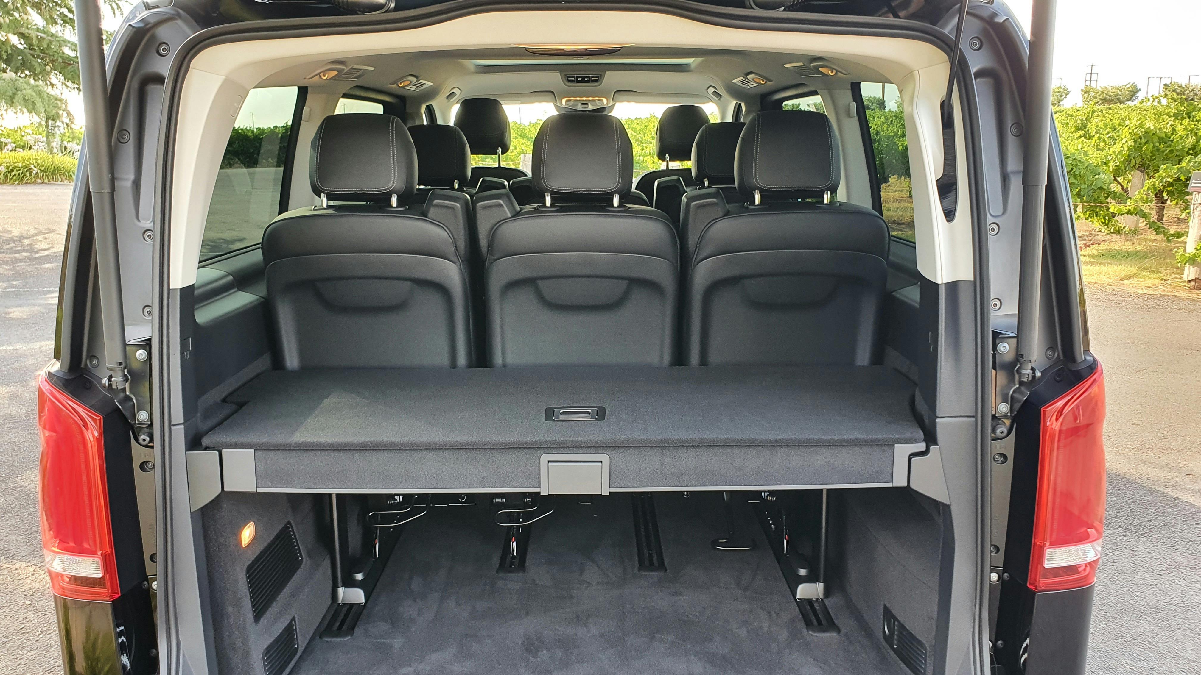 Coonawarra Experiences Mercedes Benz v250d for hire with driver outside Wynns Cooonawarra