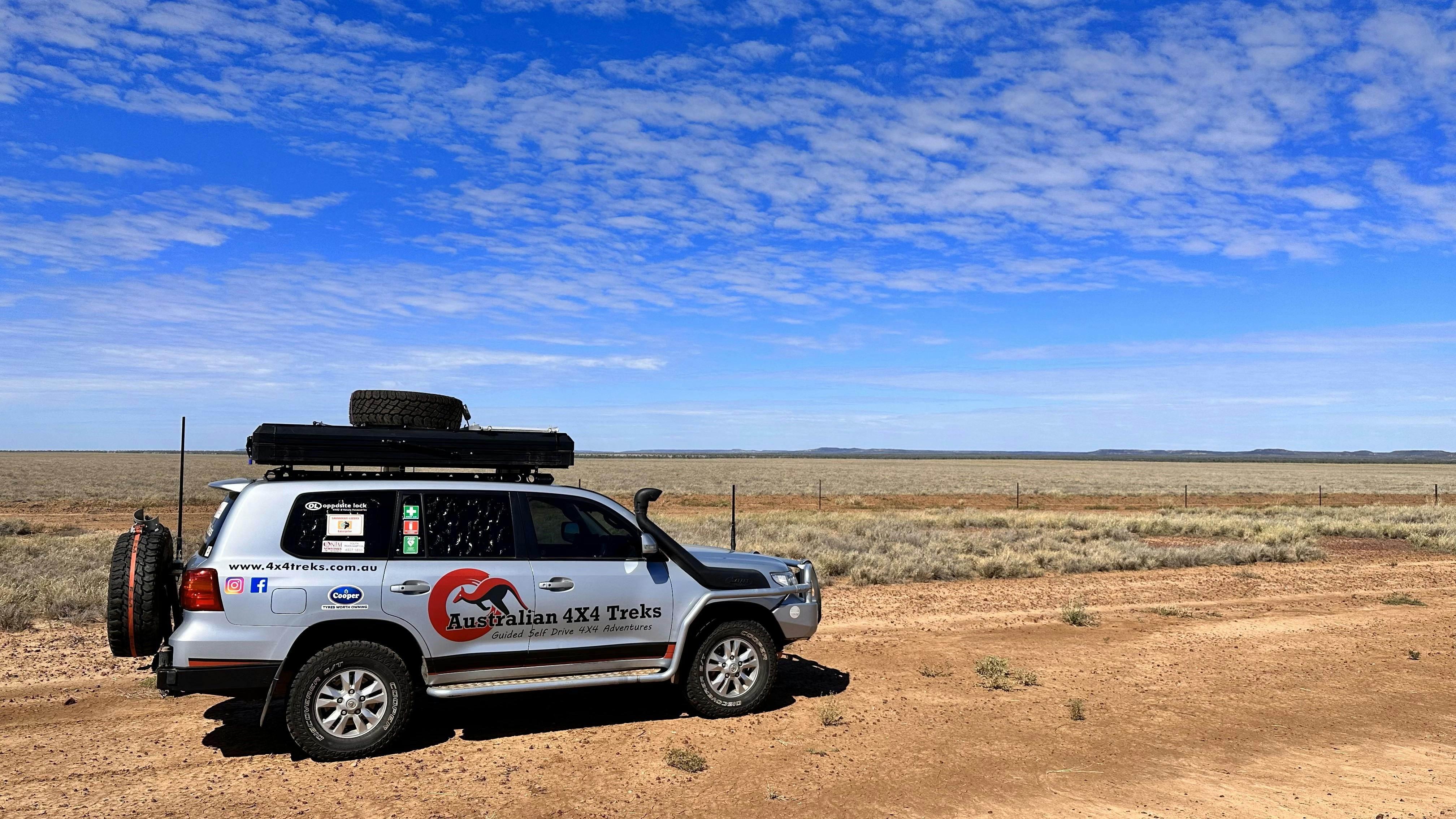 Tour vehicle in the desert