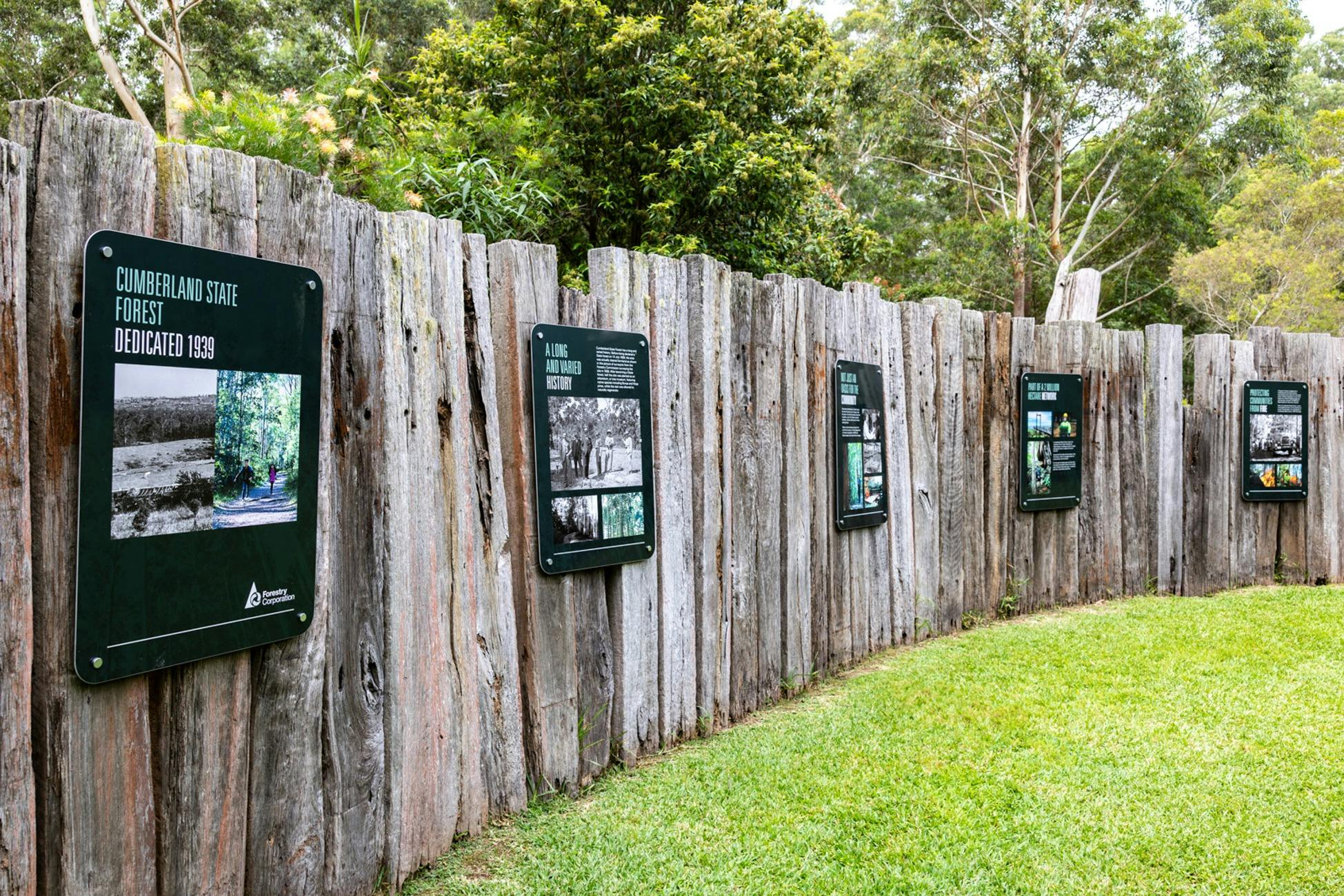 Interpretive signage at Cumberland State Forest