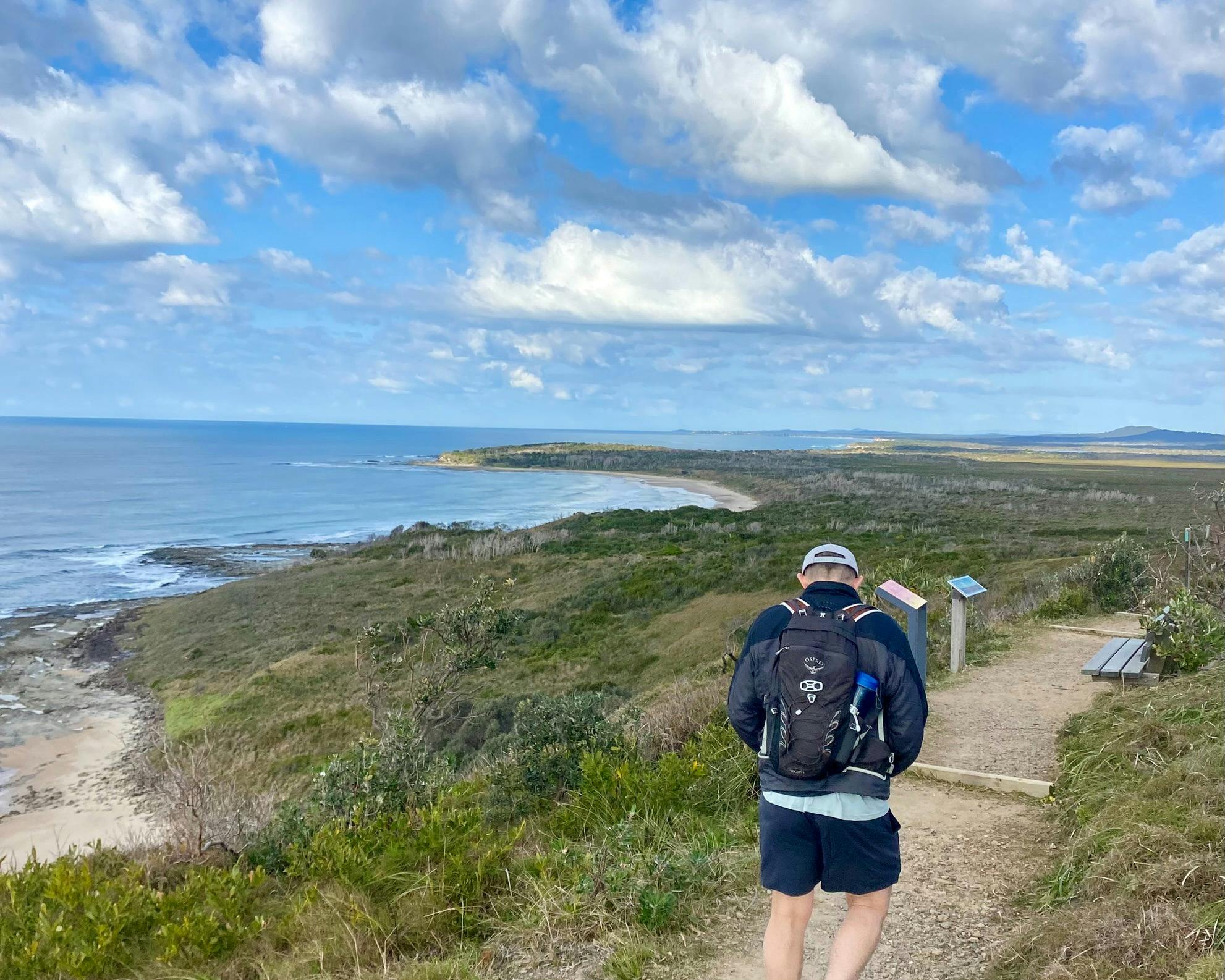 Walking towards Shelley Headland from Angourie
