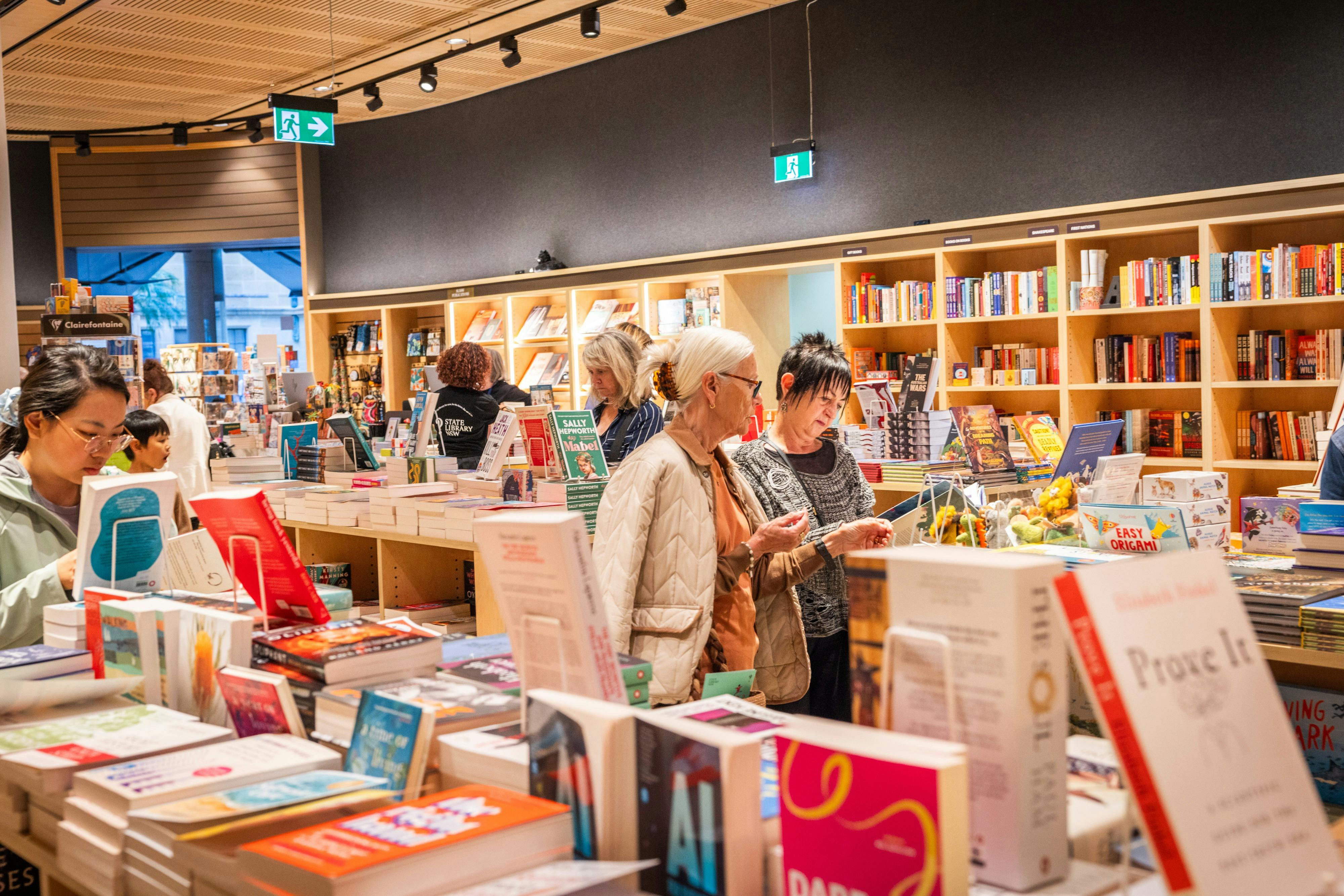 People in a bookshop