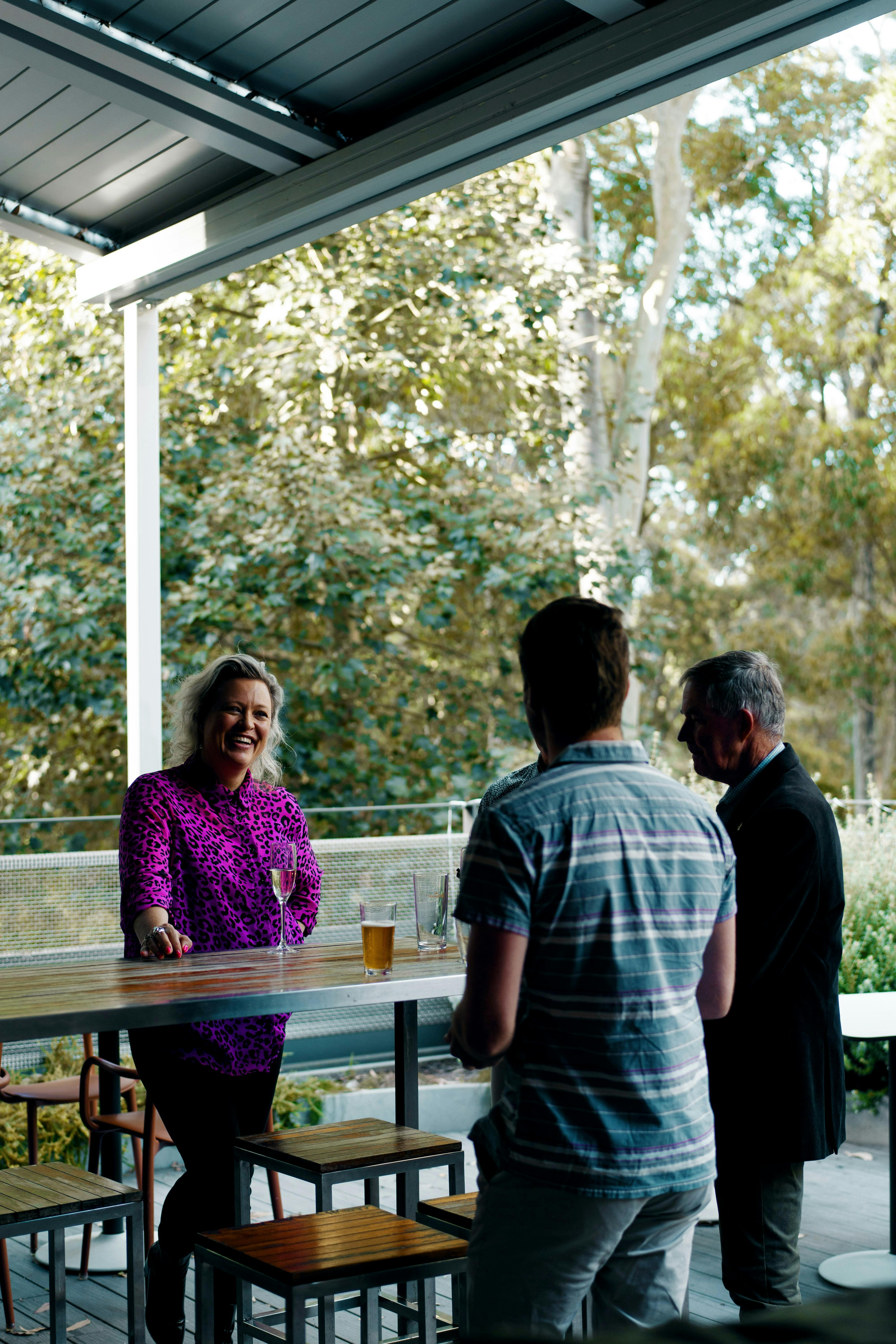 People Chatting around a table