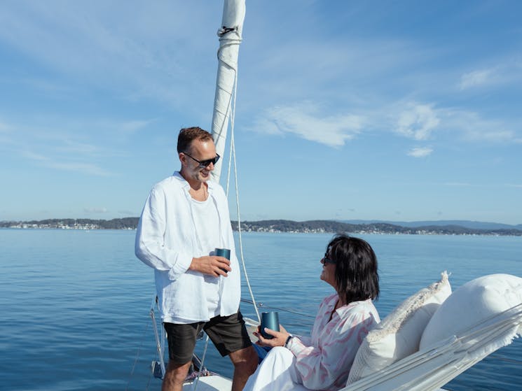 Enjoy a 2 hour tour of Lake Macquarie with gourmet morning tea and drinks