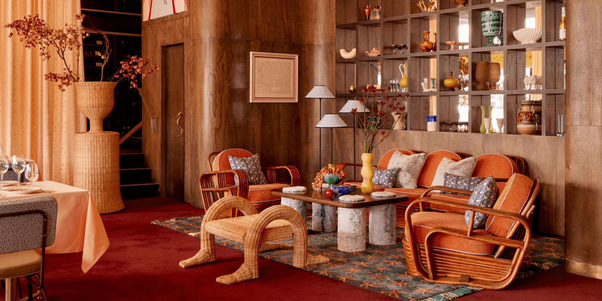 interior lounge area at Akti Greek Restaurant Woolloomooloo Sydney