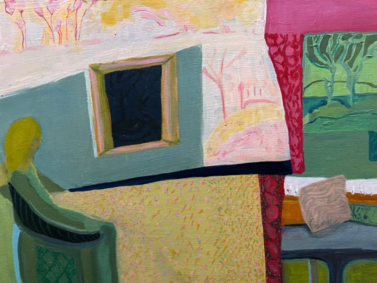 Closeup image of Pam French's painting